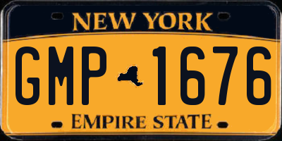 NY license plate GMP1676