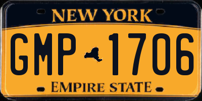 NY license plate GMP1706