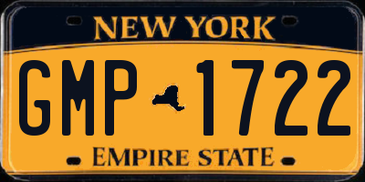 NY license plate GMP1722
