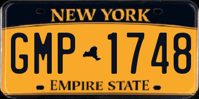 NY license plate GMP1748