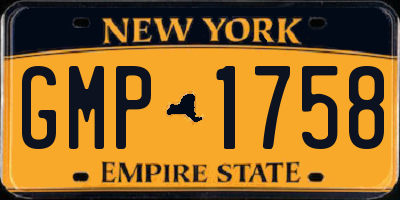 NY license plate GMP1758
