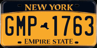 NY license plate GMP1763
