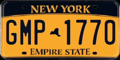 NY license plate GMP1770