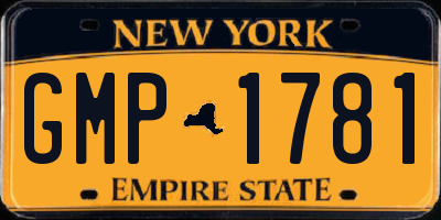NY license plate GMP1781