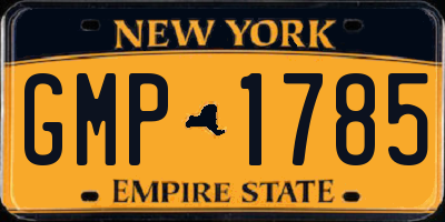 NY license plate GMP1785