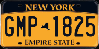 NY license plate GMP1825