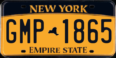 NY license plate GMP1865