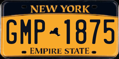 NY license plate GMP1875
