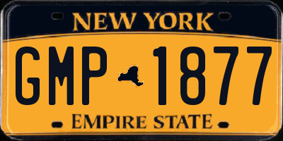 NY license plate GMP1877