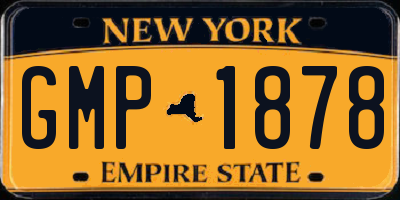 NY license plate GMP1878