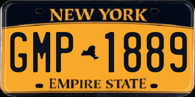 NY license plate GMP1889