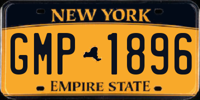 NY license plate GMP1896