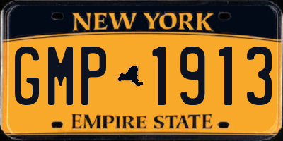 NY license plate GMP1913
