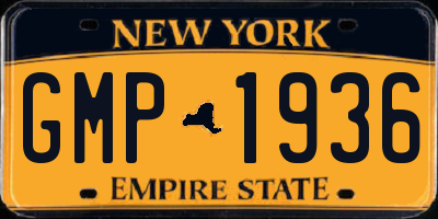 NY license plate GMP1936