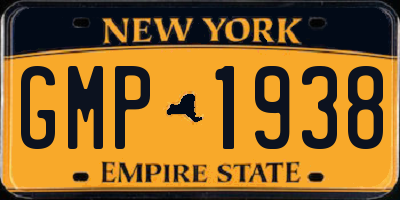 NY license plate GMP1938