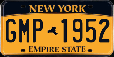 NY license plate GMP1952