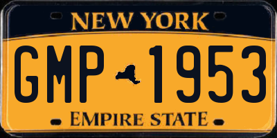 NY license plate GMP1953
