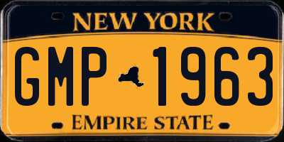 NY license plate GMP1963