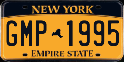 NY license plate GMP1995