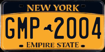 NY license plate GMP2004