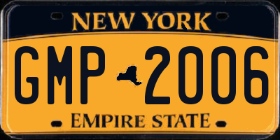NY license plate GMP2006