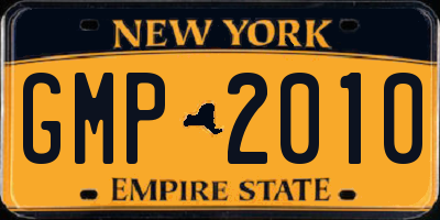 NY license plate GMP2010
