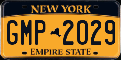NY license plate GMP2029