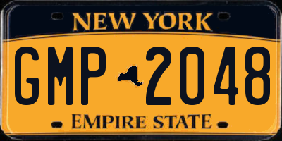 NY license plate GMP2048