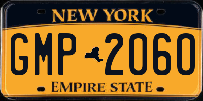 NY license plate GMP2060
