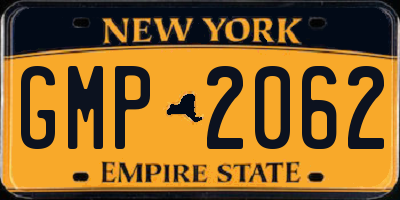 NY license plate GMP2062