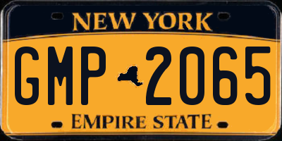 NY license plate GMP2065