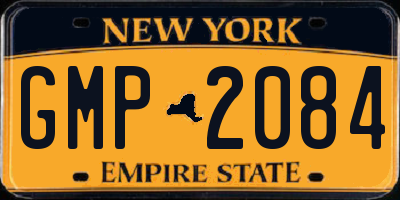 NY license plate GMP2084