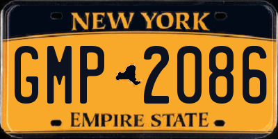 NY license plate GMP2086