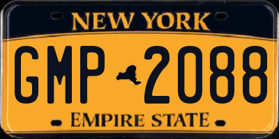 NY license plate GMP2088