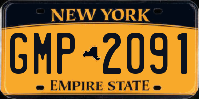 NY license plate GMP2091