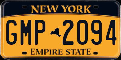 NY license plate GMP2094