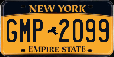 NY license plate GMP2099
