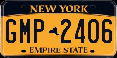 NY license plate GMP2406