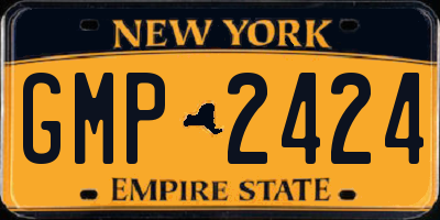 NY license plate GMP2424