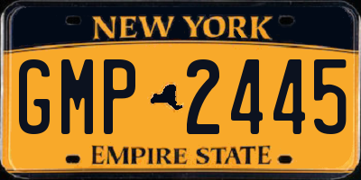 NY license plate GMP2445