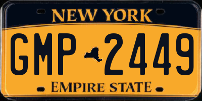 NY license plate GMP2449