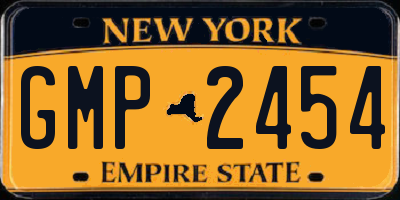 NY license plate GMP2454