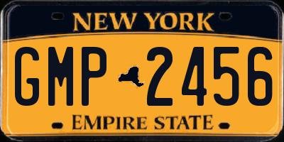 NY license plate GMP2456