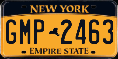 NY license plate GMP2463