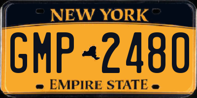 NY license plate GMP2480
