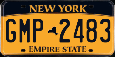 NY license plate GMP2483