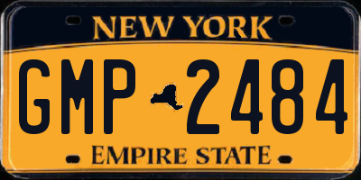 NY license plate GMP2484