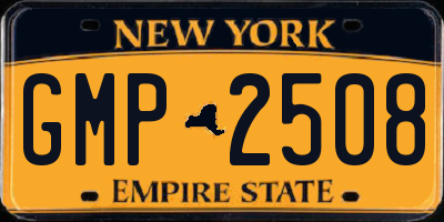 NY license plate GMP2508