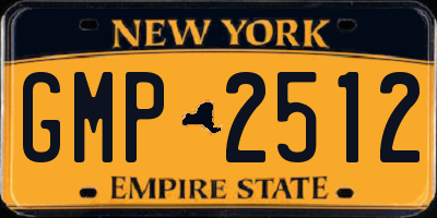 NY license plate GMP2512
