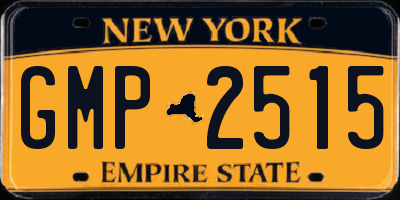 NY license plate GMP2515